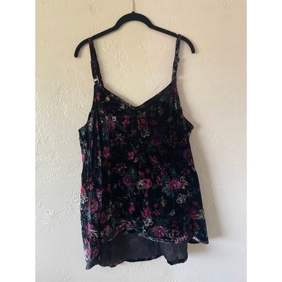 NWOT Torrid Sofia Velvet Swing Cami Dark Romantic Floral Tank Fairy Grunge Size1 - Picture 6 of 8